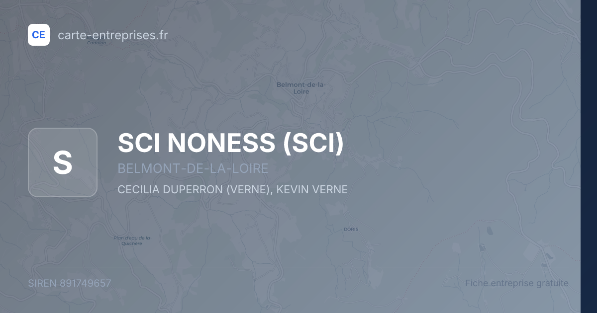SCI NONESS (SCI) — 891749657 — fiche entreprise