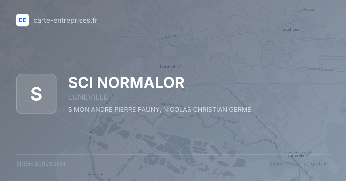 SCI NORMALOR — 890239551 — fiche entreprise