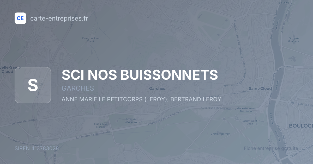 SCI NOS BUISSONNETS — 413783028 — fiche entreprise