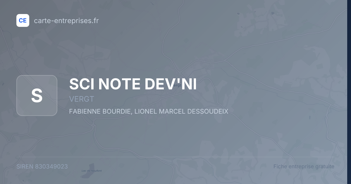 SCI NOTE DEV'NI — 830349023 — fiche entreprise