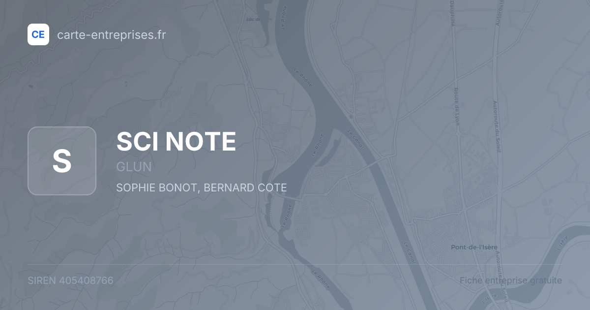SCI NOTE — 405408766 — fiche entreprise