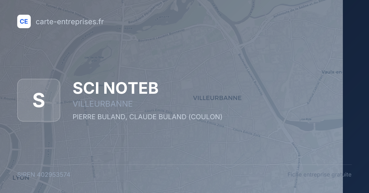 SCI NOTEB — 402953574 — fiche entreprise