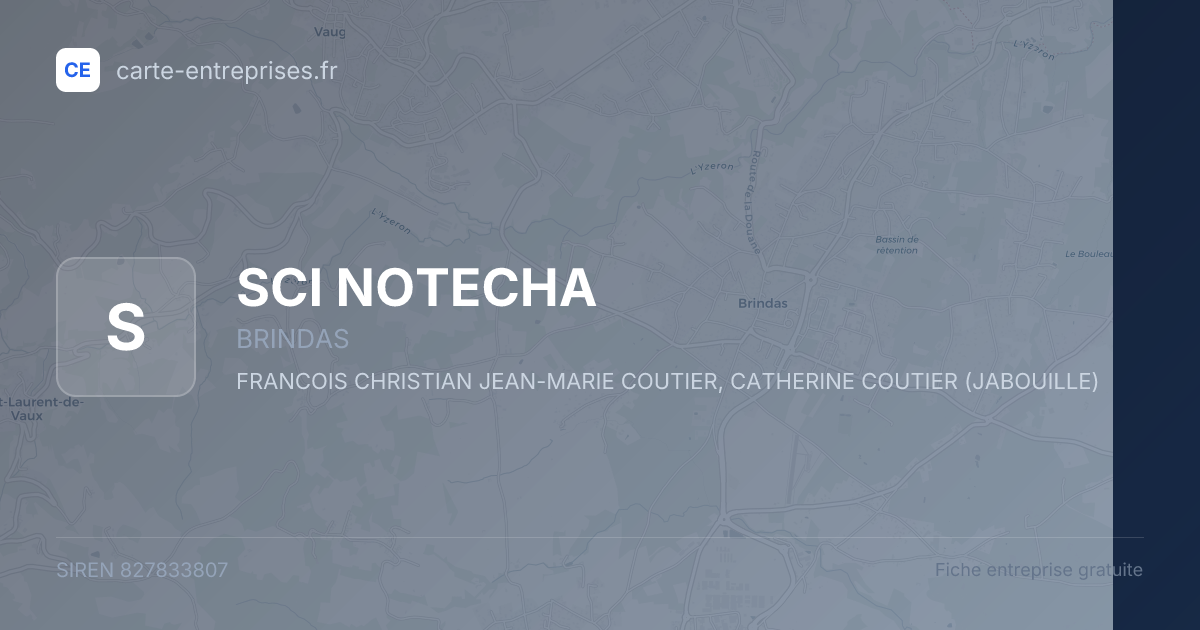 SCI NOTECHA — 827833807 — fiche entreprise