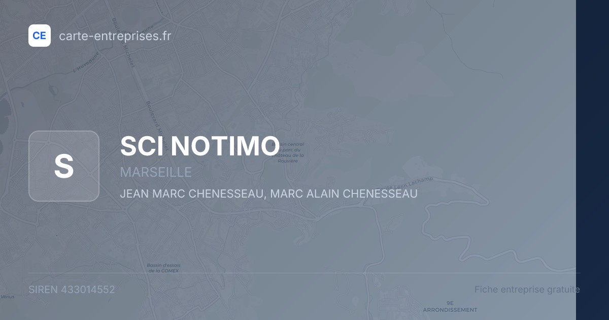 SCI NOTIMO — 433014552 — fiche entreprise