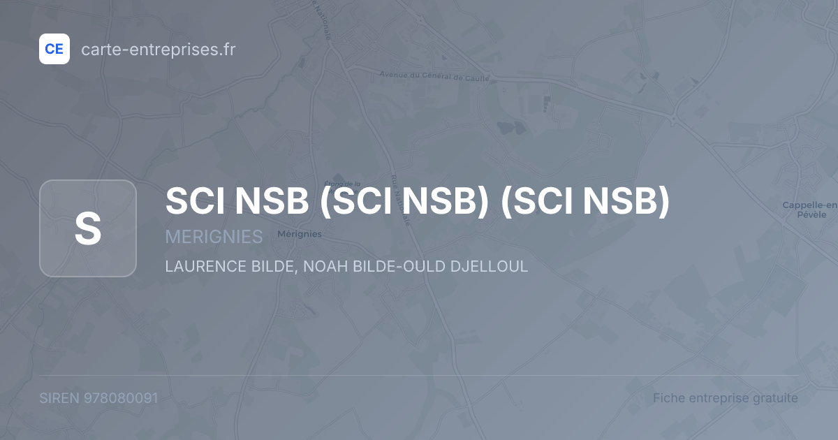 SCI NSB (SCI NSB) (SCI NSB) — 978080091 — fiche entreprise