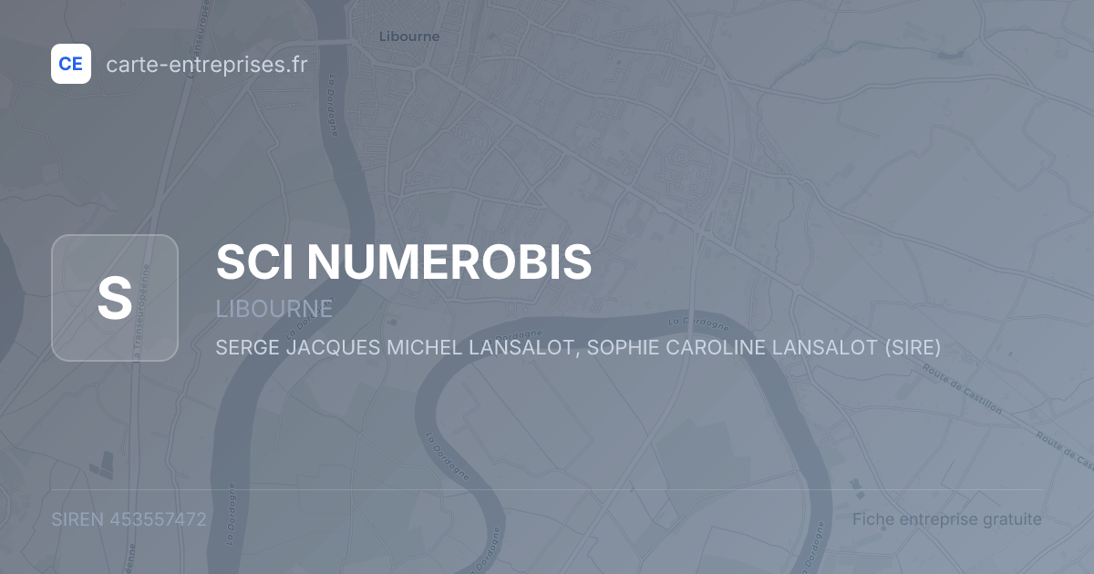 SCI NUMEROBIS — 453557472 — fiche entreprise