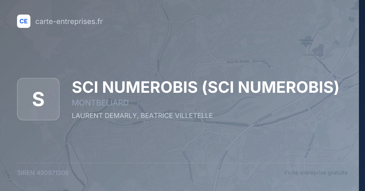 SCI NUMEROBIS — 490971306 — fiche entreprise