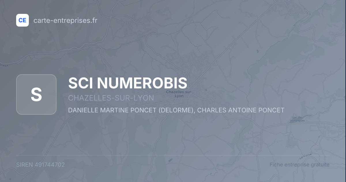 SCI NUMEROBIS — 491744702 — fiche entreprise