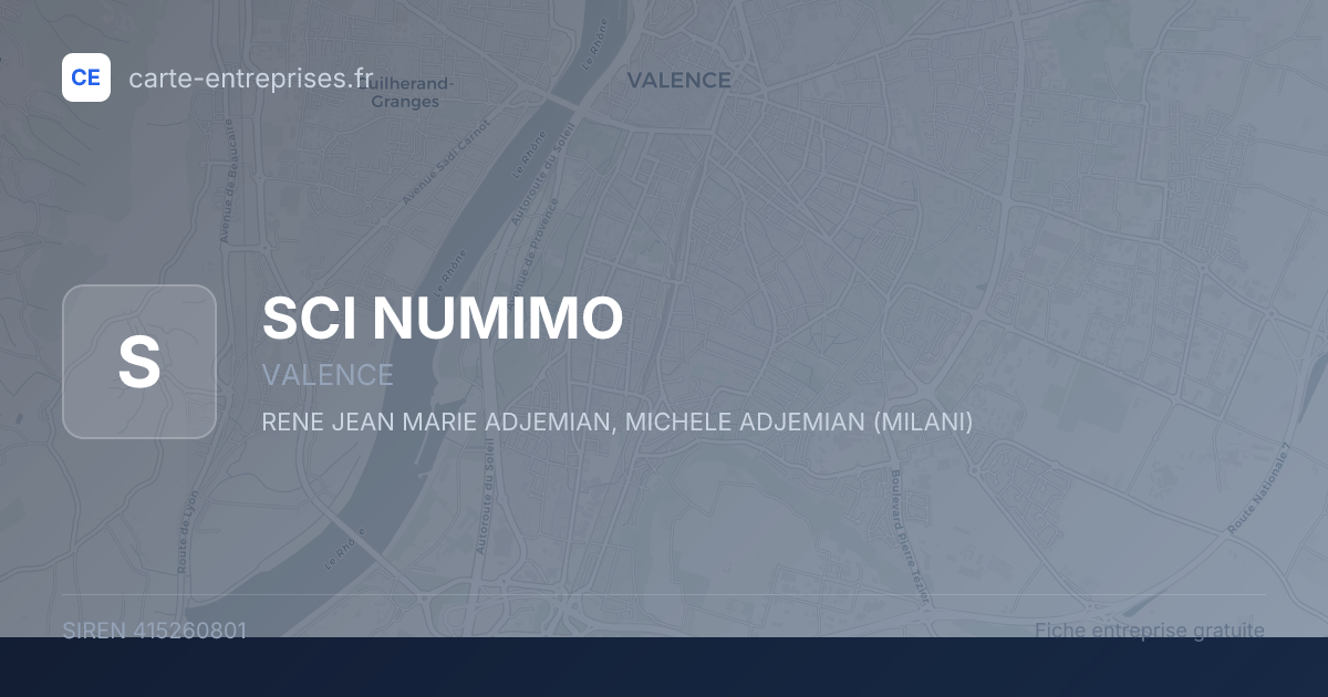SCI NUMIMO — 415260801 — fiche entreprise