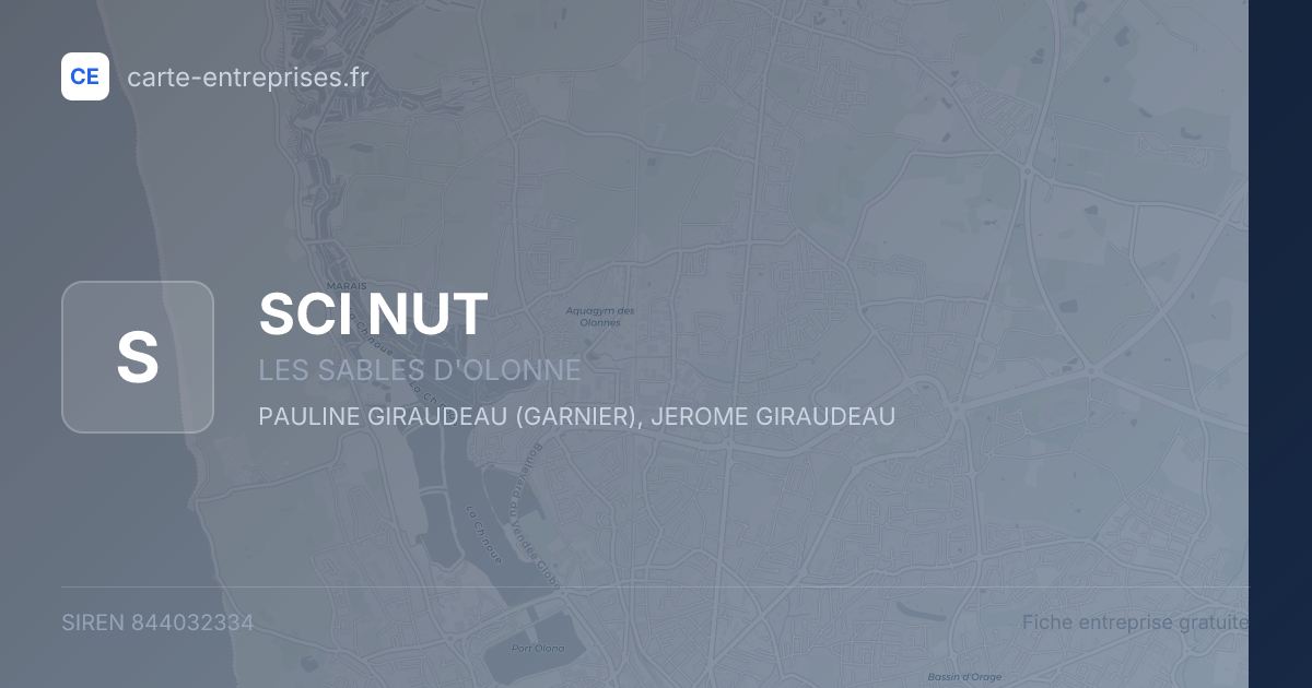 SCI NUT — 844032334 — fiche entreprise