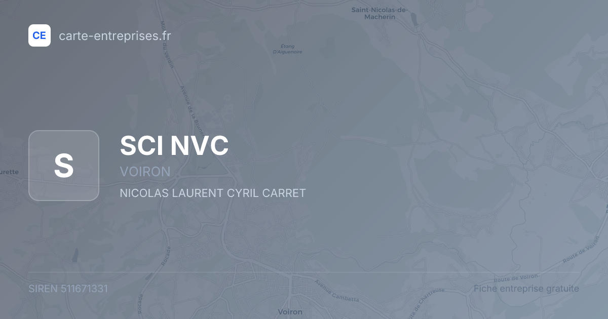 SCI NVC — 511671331 — fiche entreprise