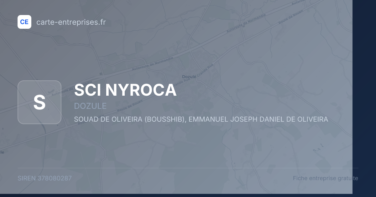 SCI NYROCA — 378080287 — fiche entreprise