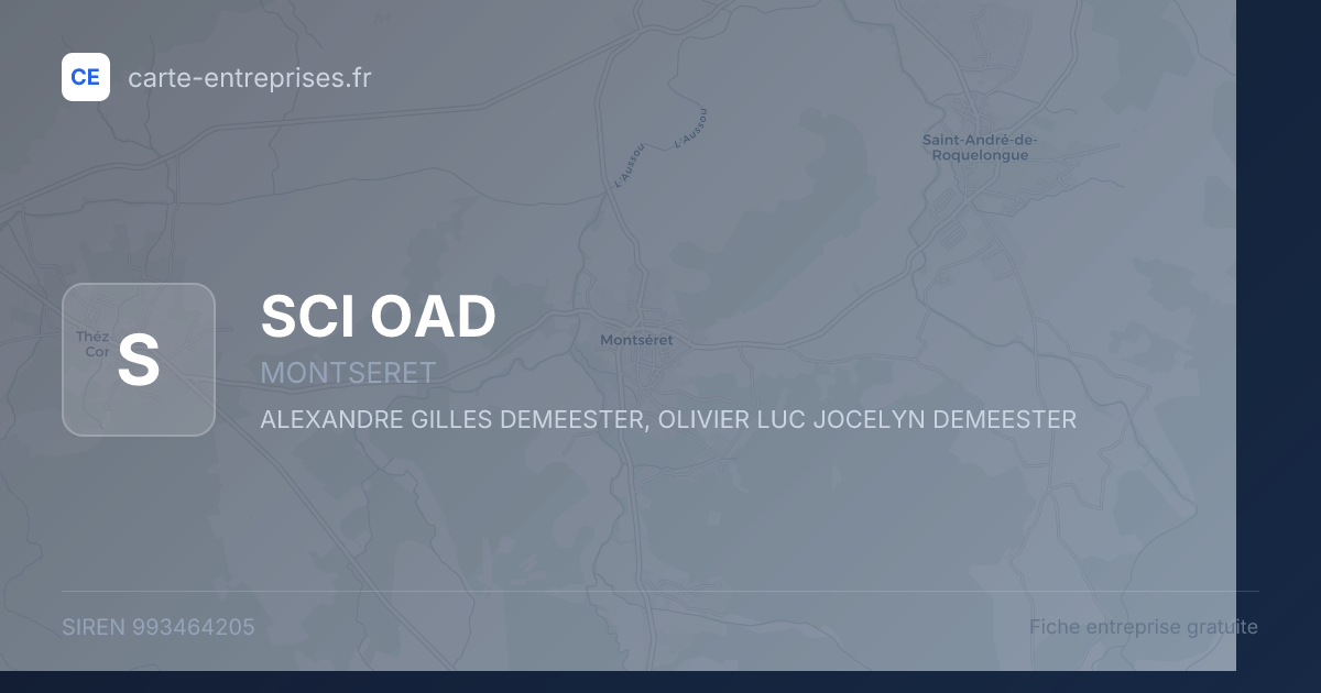 SCI OAD — 993464205 — fiche entreprise