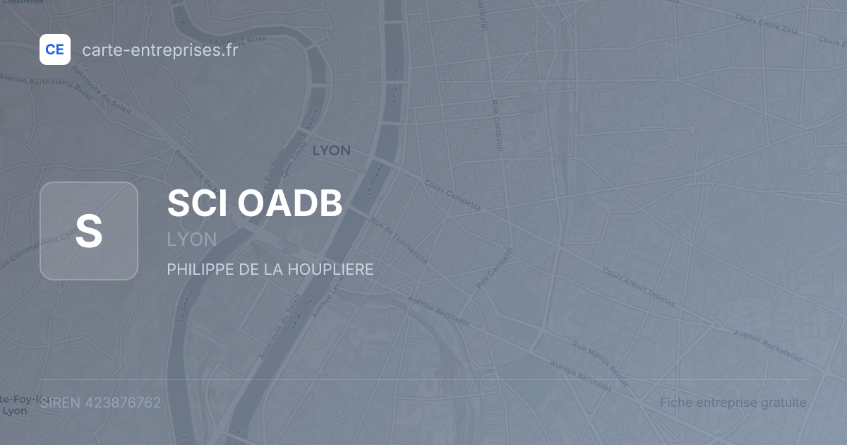 SCI OADB — 423876762 — fiche entreprise