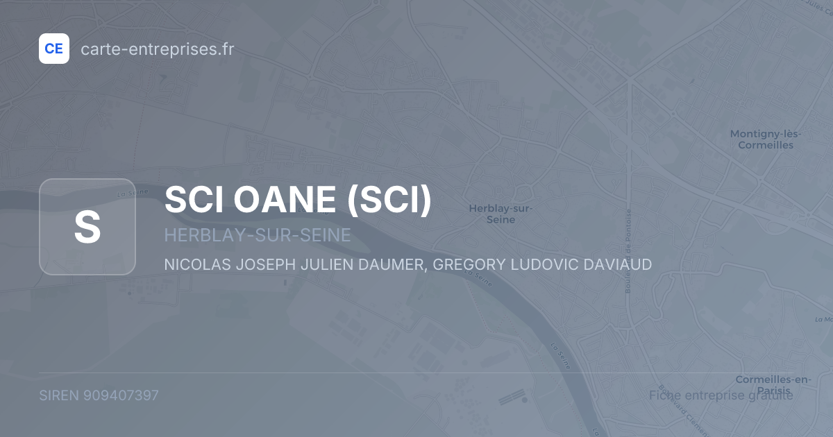 SCI OANE (SCI) — 909407397 — fiche entreprise