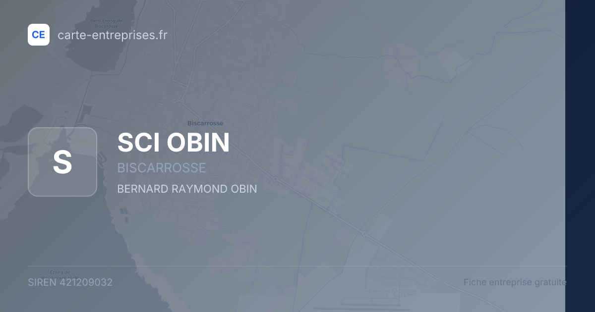 SCI OBIN — 421209032 — fiche entreprise