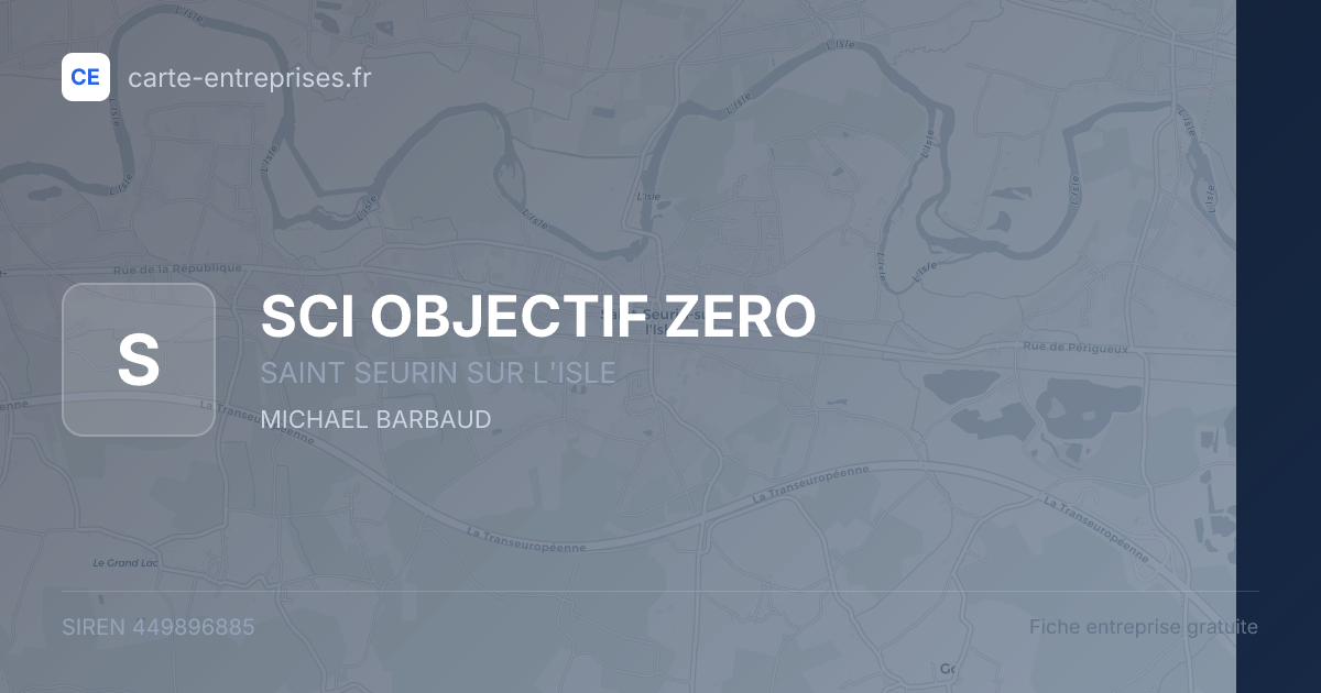 SCI OBJECTIF ZERO — 449896885 — fiche entreprise