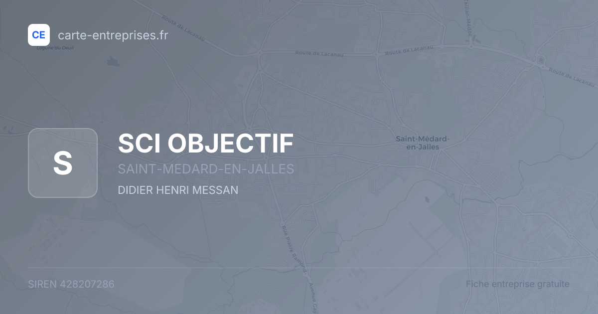 SCI OBJECTIF — 428207286 — fiche entreprise