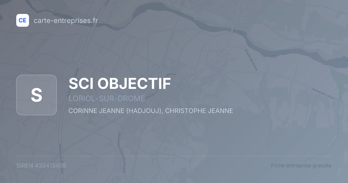 SCI OBJECTIF — 433413408 — fiche entreprise