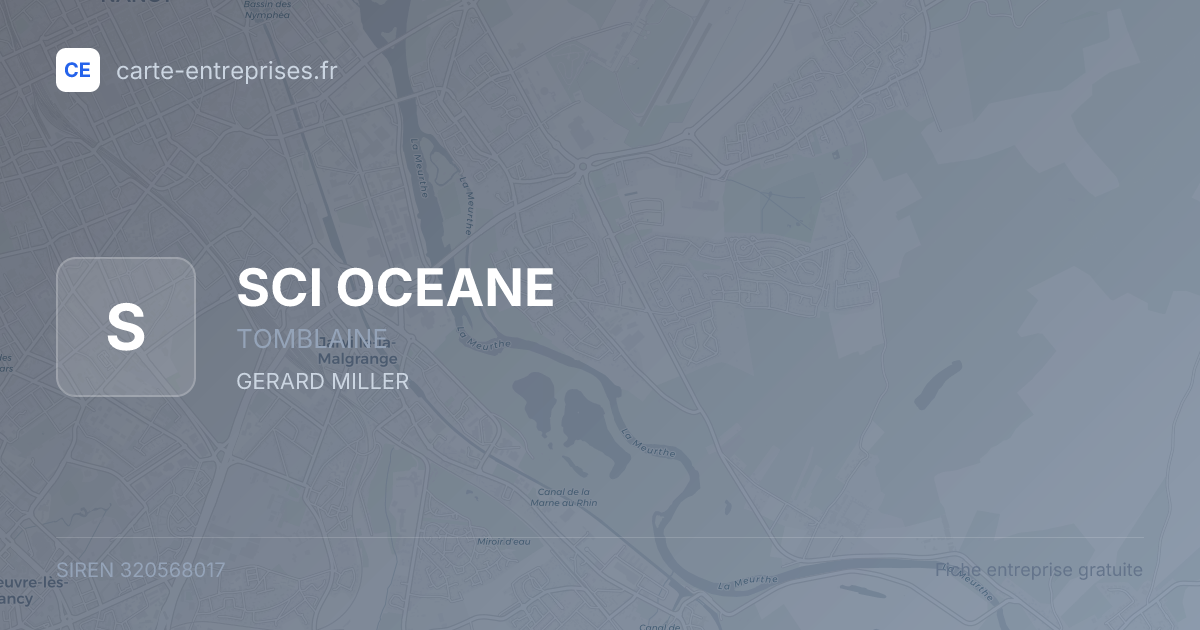 SCI OCEANE — 320568017 — fiche entreprise
