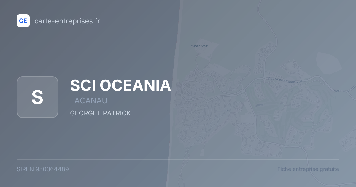 SCI OCEANIA — 950364489 — fiche entreprise