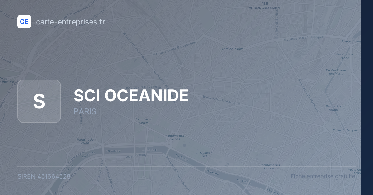 SCI OCEANIDE — 451664528 — fiche entreprise
