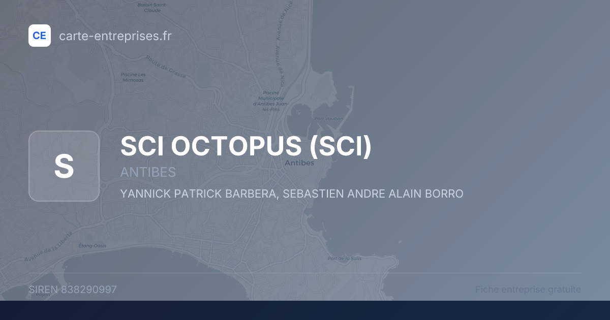 SCI OCTOPUS (SCI) — 838290997 — fiche entreprise
