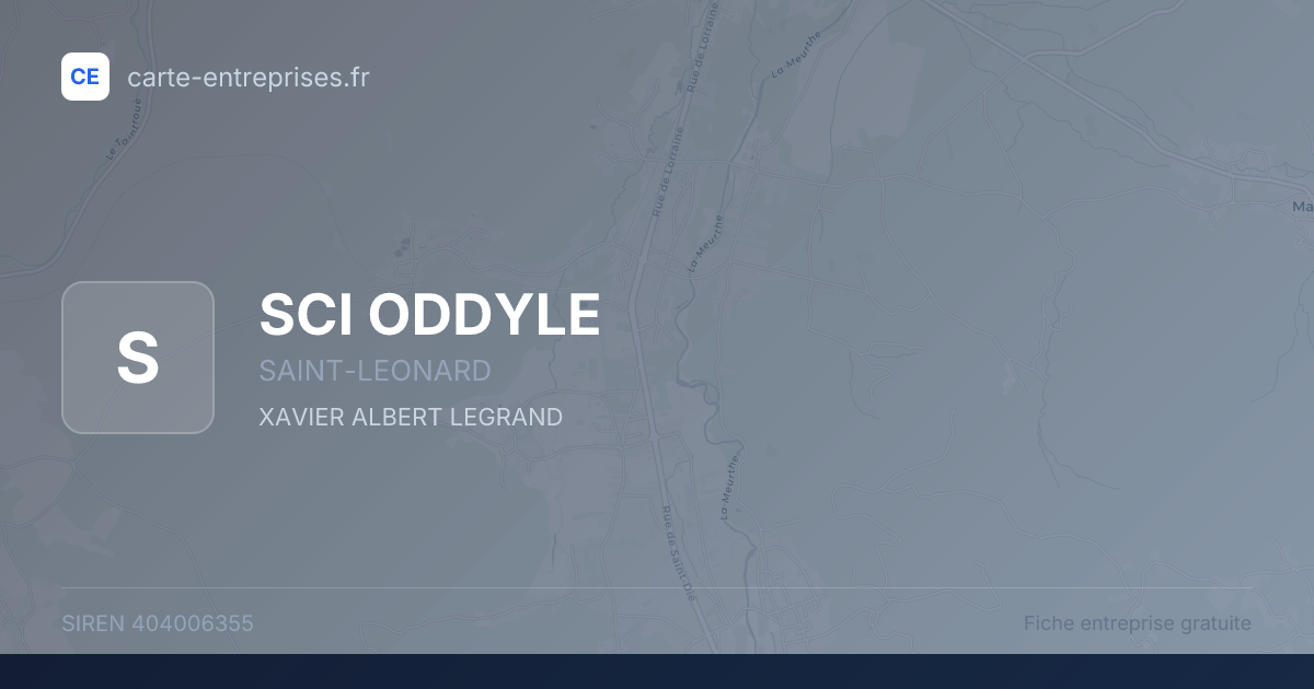 SCI ODDYLE — 404006355 — fiche entreprise