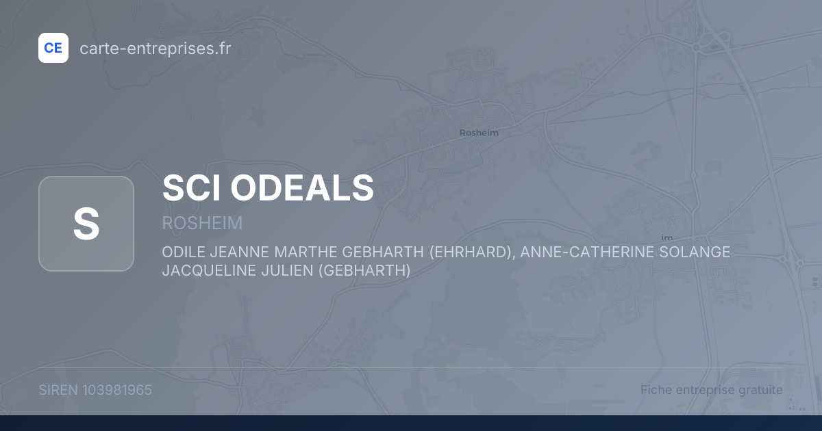 SCI ODEALS — 103981965 — fiche entreprise