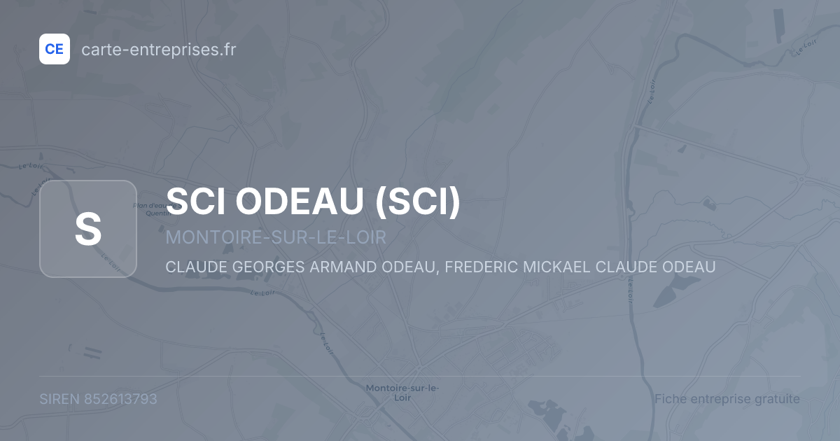 SCI ODEAU (SCI) — 852613793 — fiche entreprise
