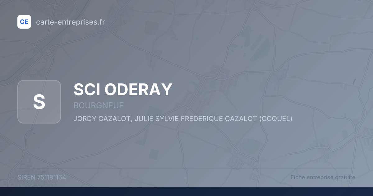 SCI ODERAY — 751191164 — fiche entreprise
