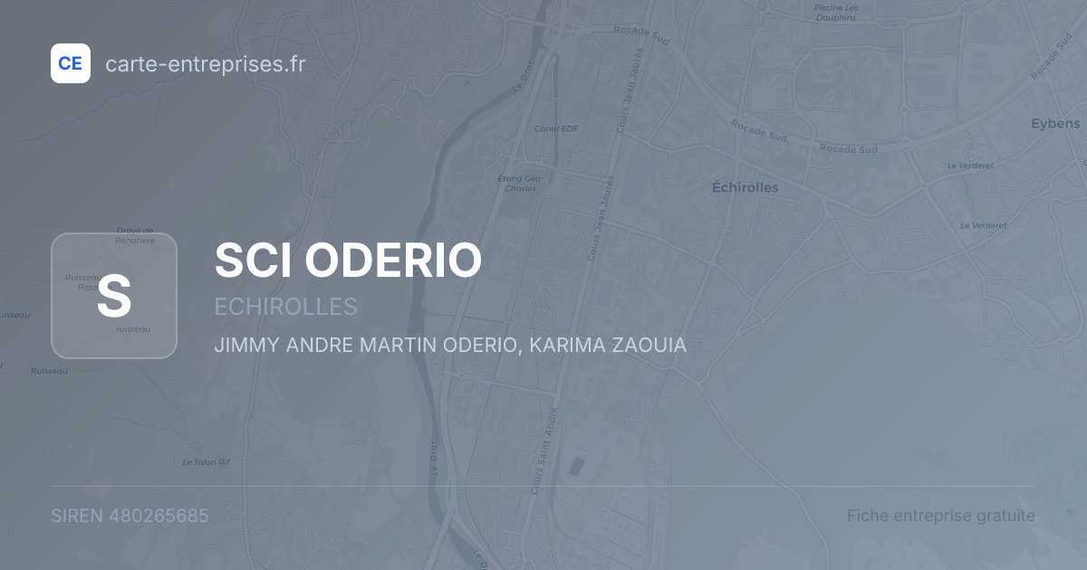 SCI ODERIO — 480265685 — fiche entreprise