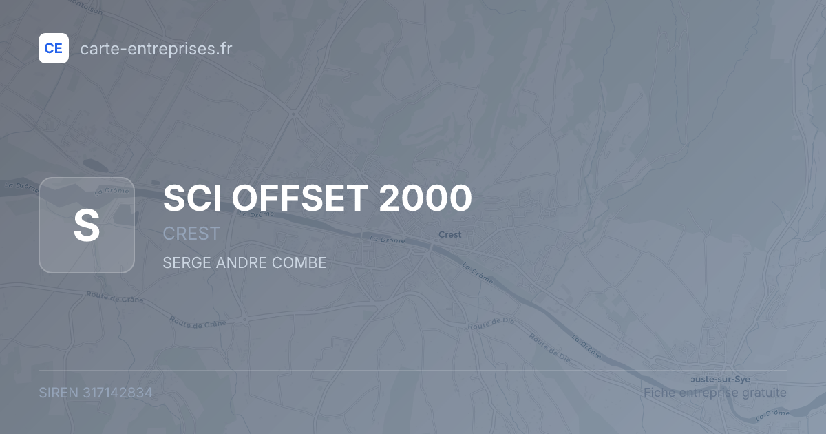 SCI OFFSET 2000 — 317142834 — fiche entreprise