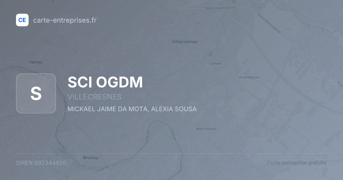 SCI OGDM — 992344820 — fiche entreprise