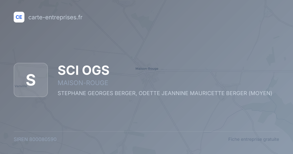 SCI OGS — 800080590 — fiche entreprise
