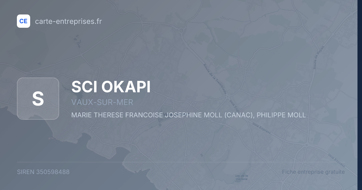 SCI OKAPI — 350598488 — fiche entreprise