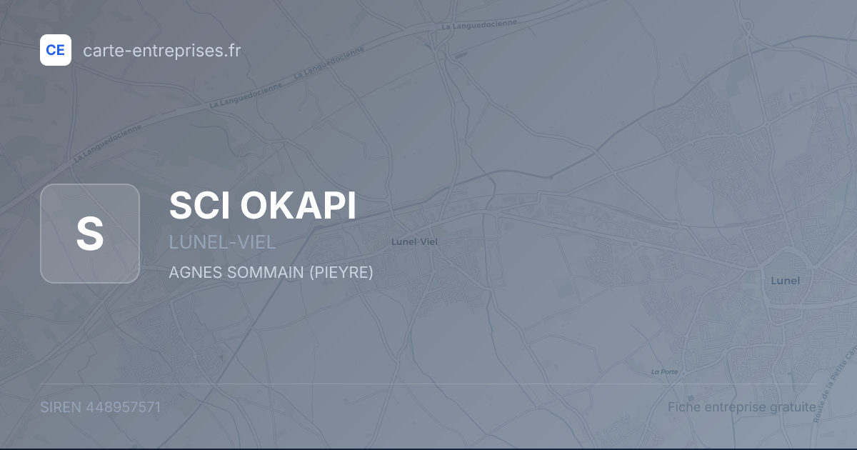 SCI OKAPI — 448957571 — fiche entreprise