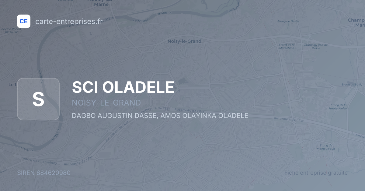 SCI OLADELE — 884620980 — fiche entreprise