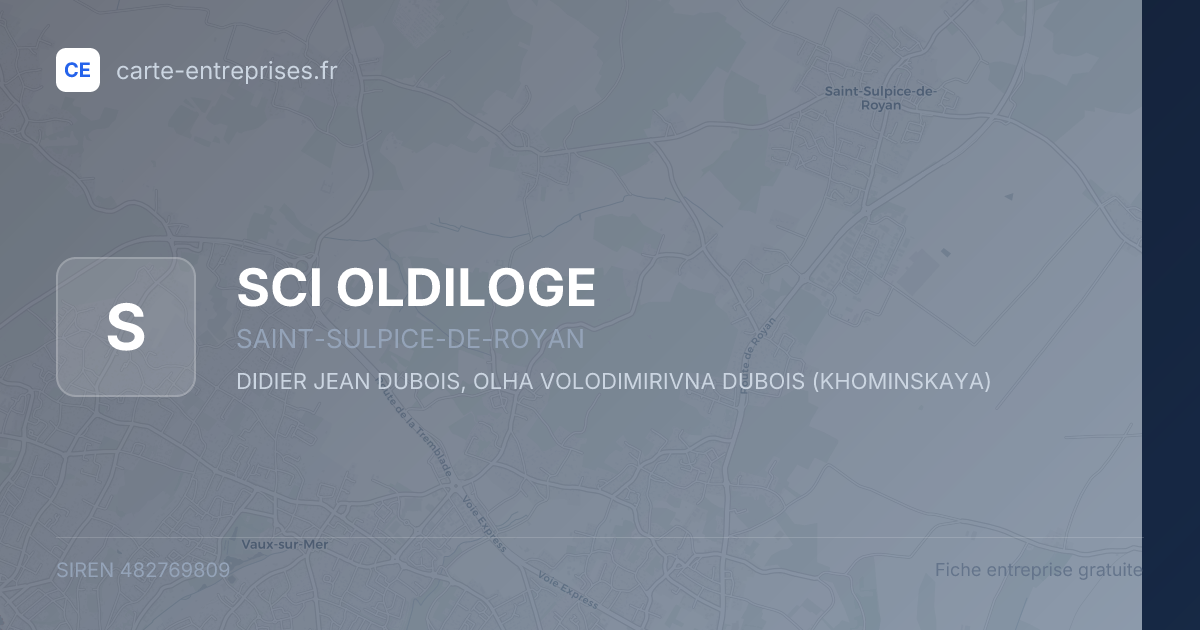 SCI OLDILOGE — 482769809 — fiche entreprise