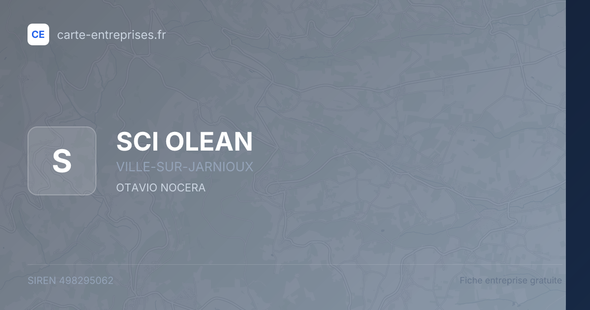 SCI OLEAN — 498295062 — fiche entreprise