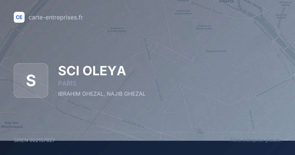 SCI OLEYA — 902137827 — fiche entreprise