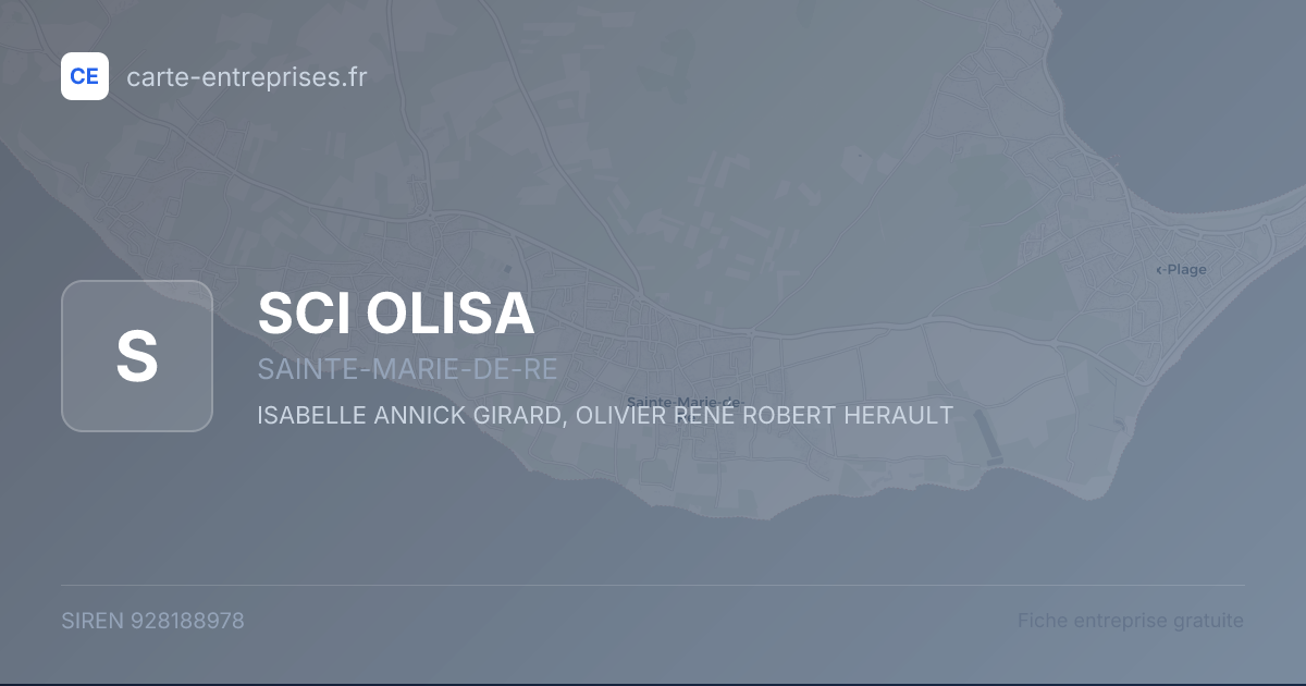 SCI OLISA — 928188978 — fiche entreprise