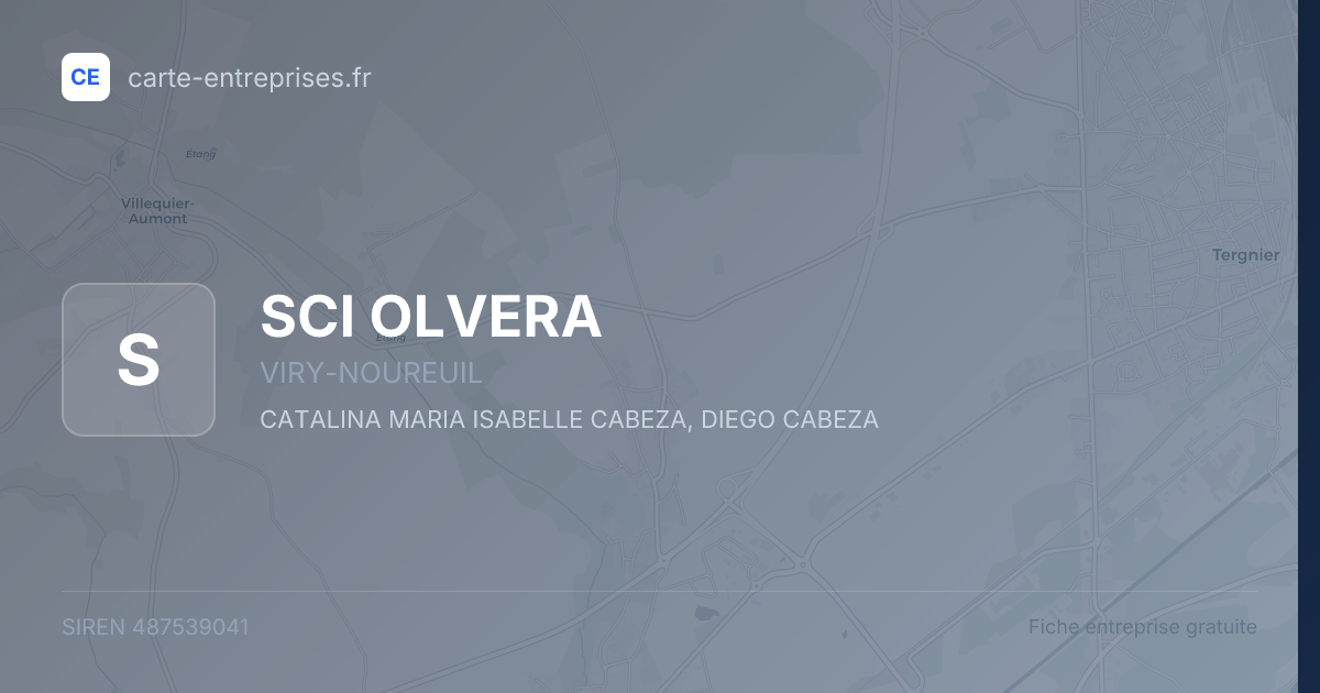 SCI OLVERA — 487539041 — fiche entreprise