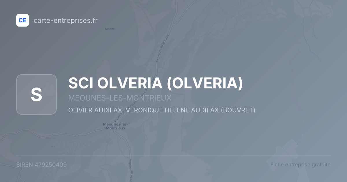 SCI OLVERIA (OLVERIA) — 479250409 — fiche entreprise