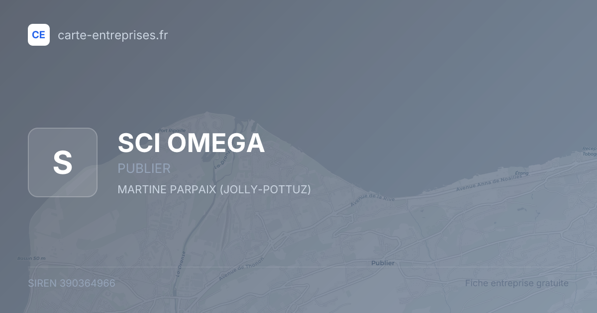 SCI OMEGA — 390364966 — fiche entreprise
