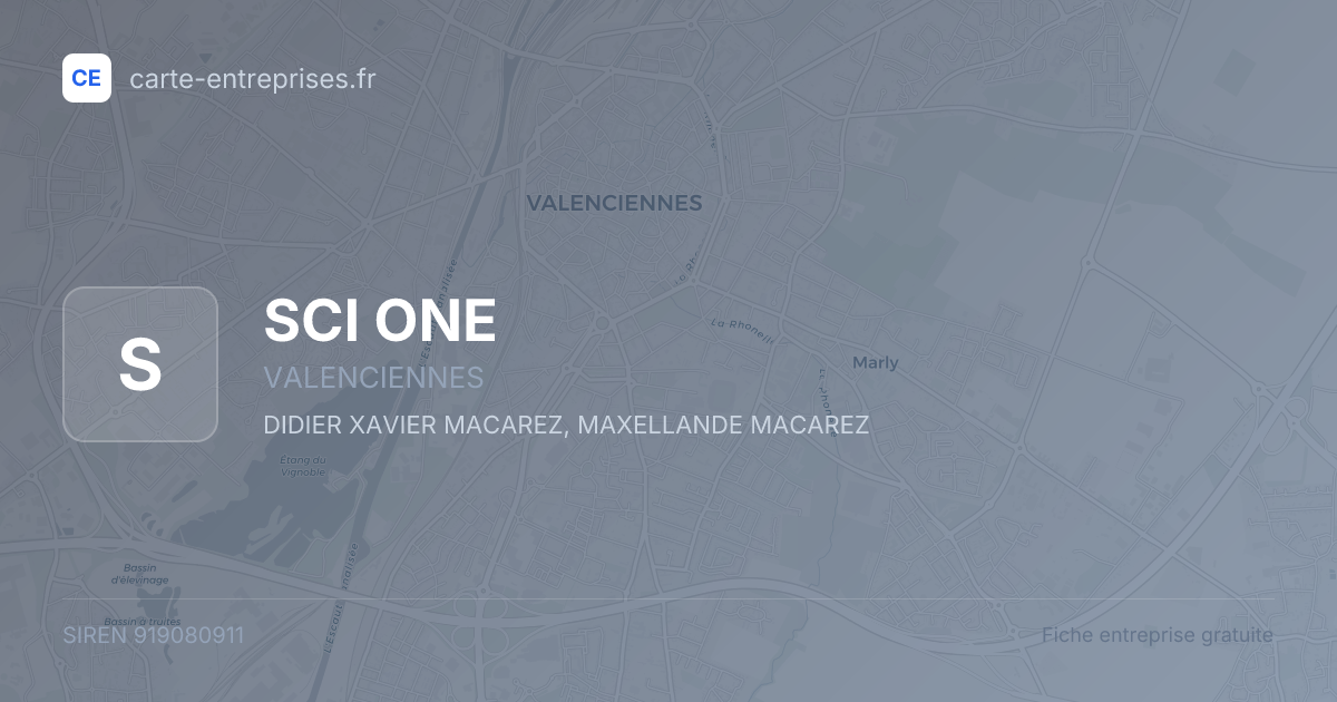 SCI ONE — 919080911 — fiche entreprise