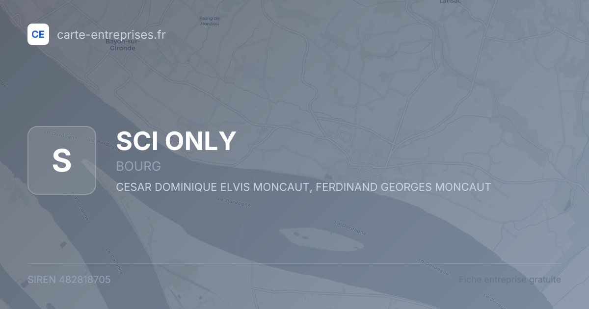 SCI ONLY — 482818705 — fiche entreprise