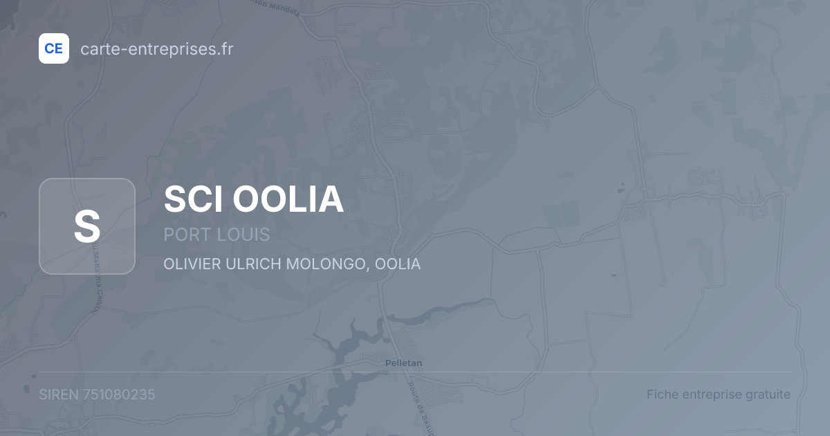 SCI OOLIA — 751080235 — fiche entreprise