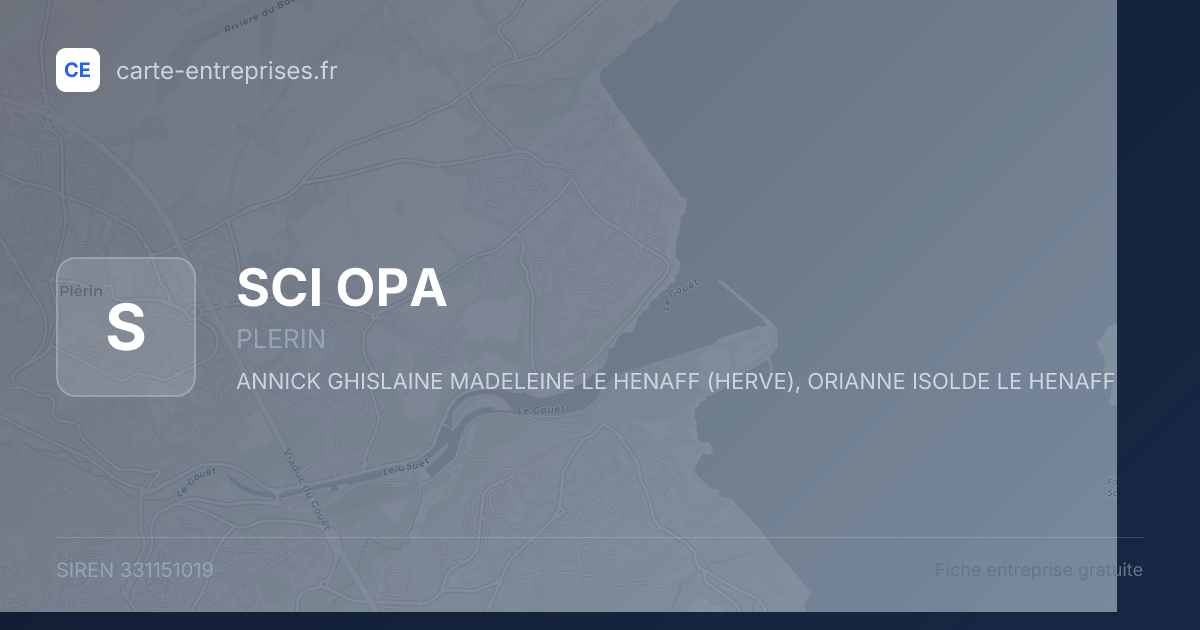 SCI OPA — 331151019 — fiche entreprise