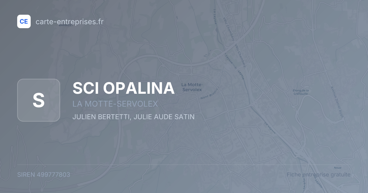 SCI OPALINA — 499777803 — fiche entreprise